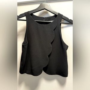 Club Monaco Cropped Tank with Scalop details